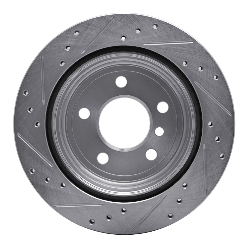 BMW 420i Brake Rotor (1) - Rear Right - R1 Concepts - Drilled & Slotted - Silver - `06-`20